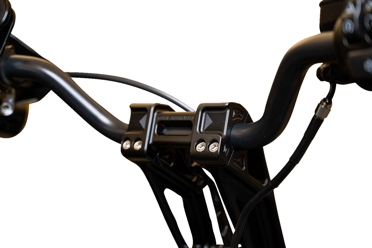 KODLIN USA Fastback Risers - Includes Clamp - 10" - Black K55127