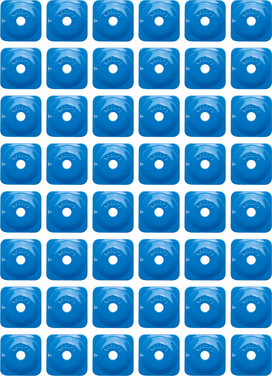 WOODY'S Support Plates - Blue - Square - 48 Pack ASG-3825-48