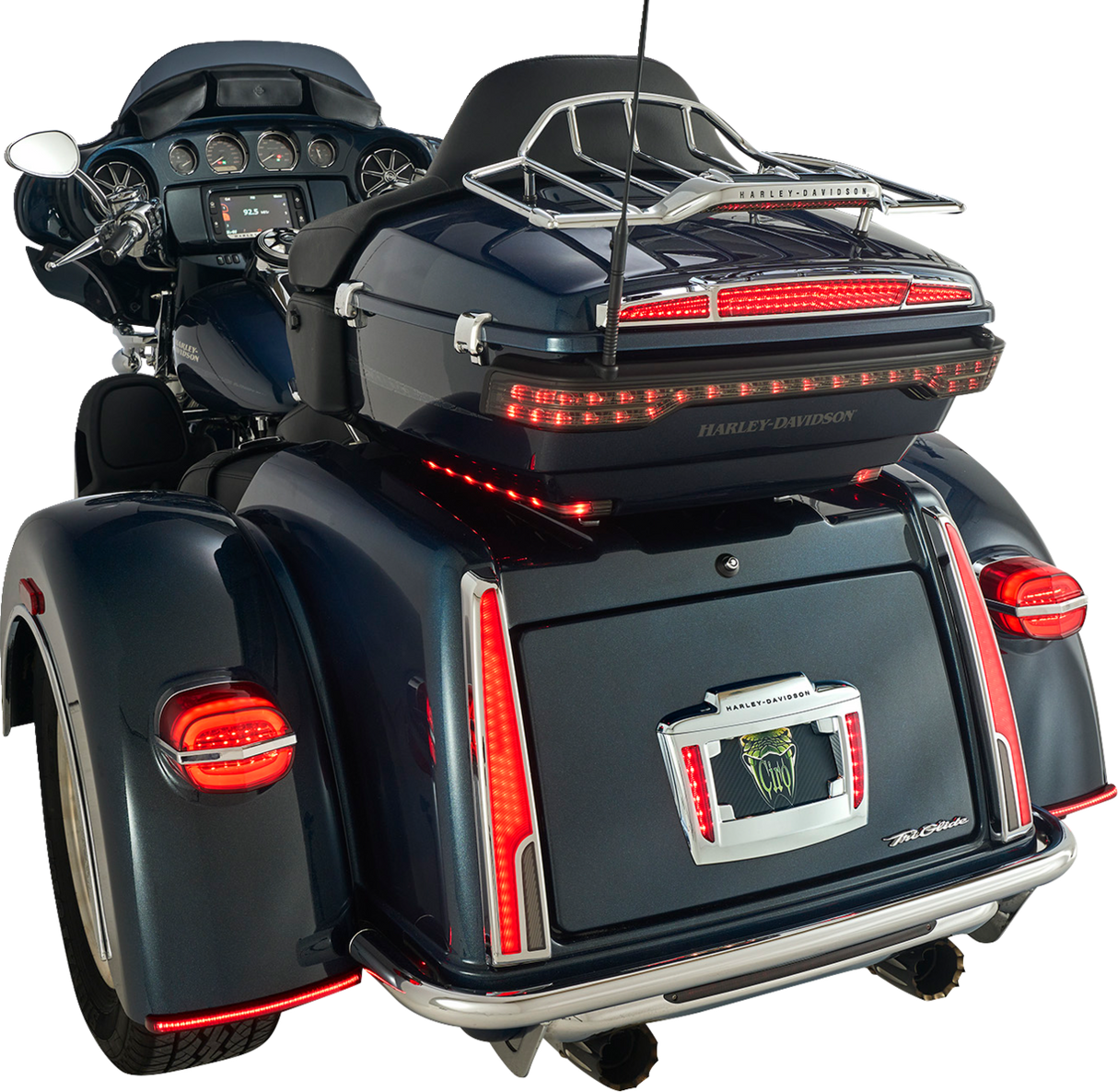 Ciro LED Taillight - Red Lens - Chrome - Tri Glide 40085 - Cycle City Outdoors