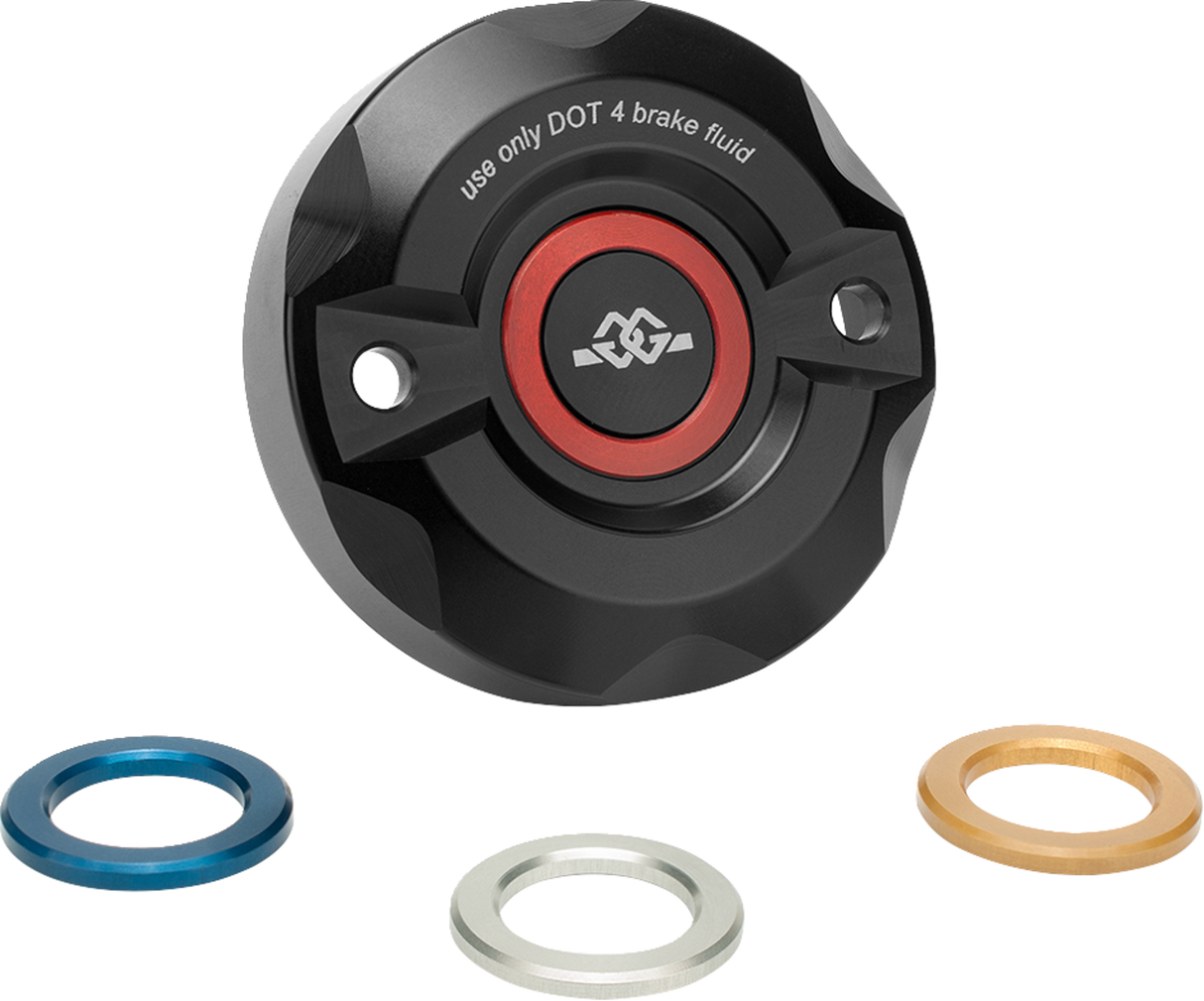 GILLES TOOLING Reservoir Cover - Brake - Front - Black BRC-06-B