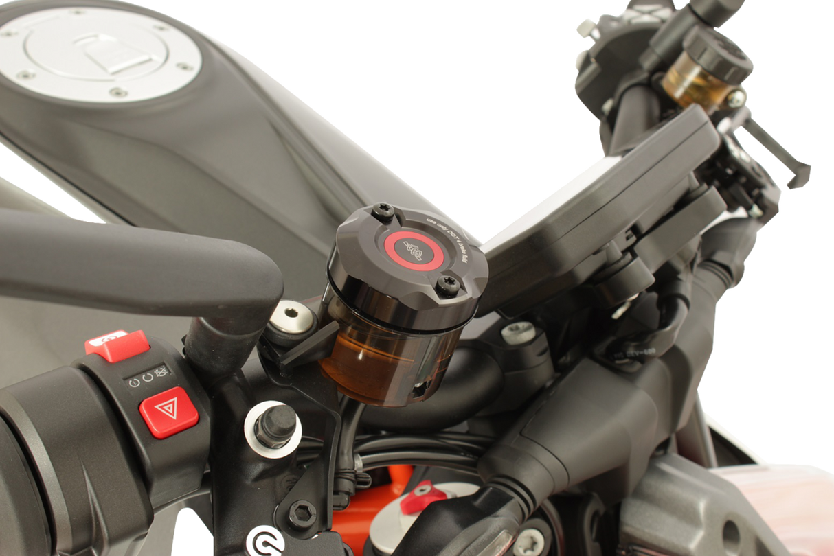 GILLES TOOLING Reservoir Cover - Brake - Front - Black BRC-06-B