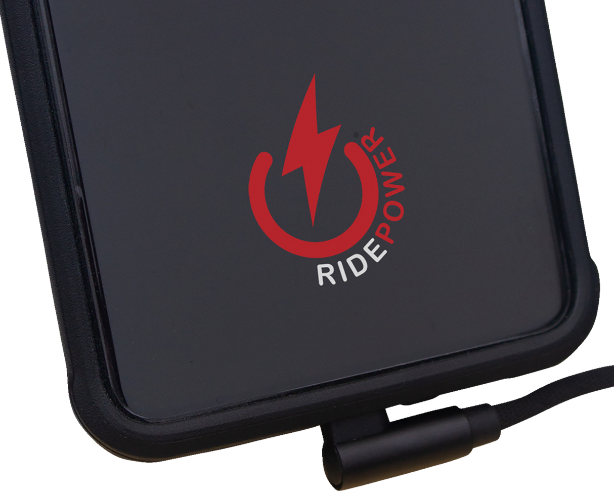 RIDEPOWER 90? Male USB to 90? Male USB-C Cable - Phone - Charger - 18" - Black RP90DGUSBUSBC18