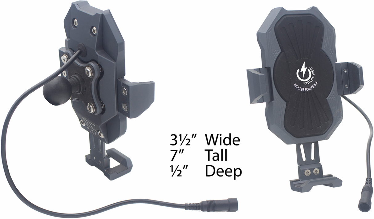 RIDEPOWER Phone Holder w/ Inductive Charging RPMETALINDMOUNT