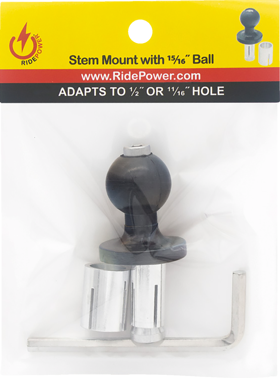 RIDEPOWER Ball Mount Adapter Mount - Stem Mount RPSTEMMOUNTADPT