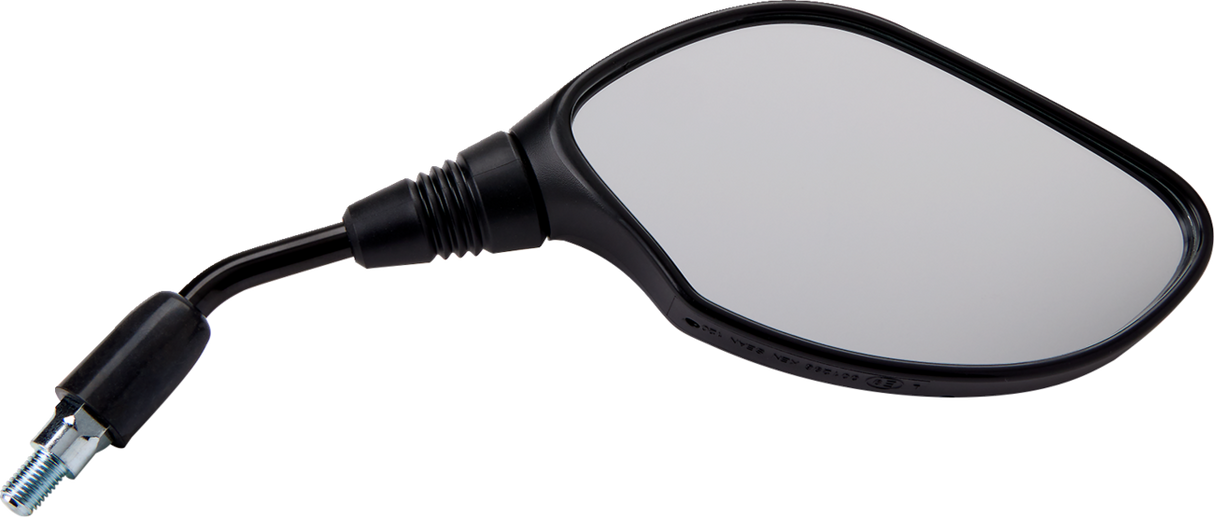 PARTS UNLIMITED Oval Side View Mirror - Black - Right (Part Number: 96007)