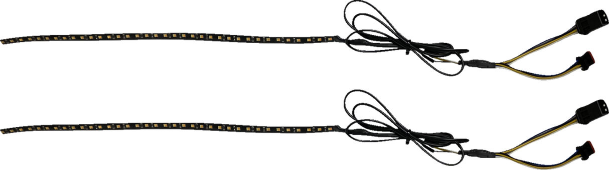 Custom Dynamics Dual Color Light Strips - Fairing - Amber/White CD-LED-36-AW - Cycle City Outdoors