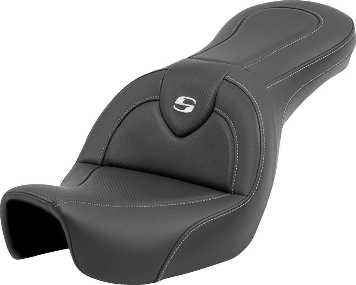 SADDLEMEN Roadsofa* Carbon Fiber Seat - Carbon Fiber - without Backrest - FXD '06-'17 806-04-185