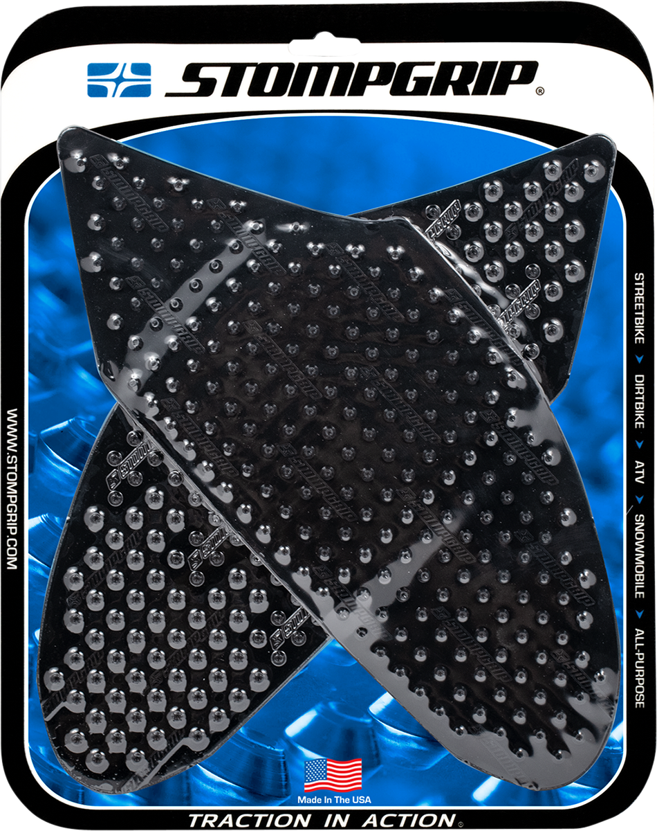 STOMPGRIP 55-10-0052B Tank Grips - Volcano - Black - Suzuki - GS '06-'07 | Street
