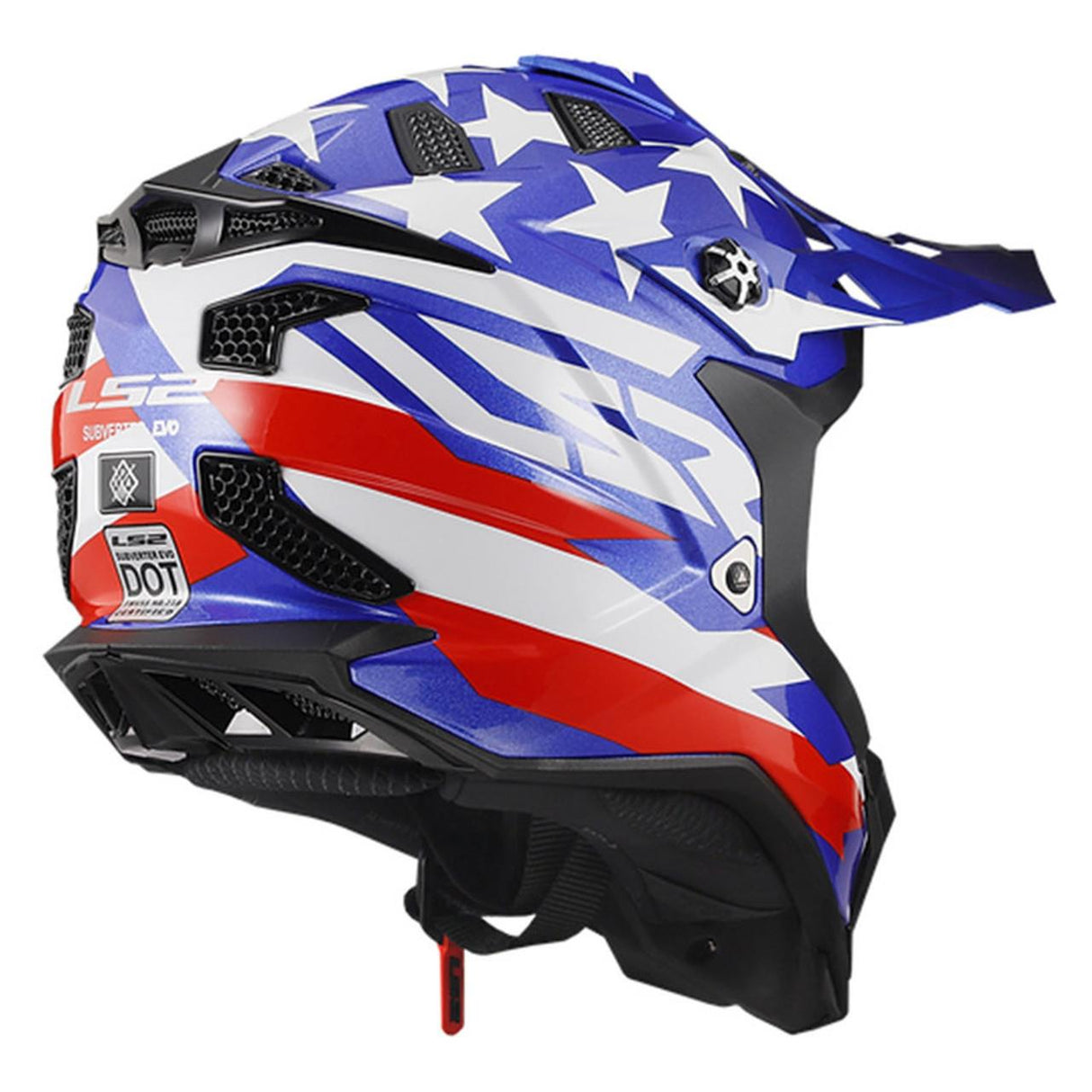 LS2 - Subverter Evo Motocross Helmet - Gloss Red/White/Blue - L
