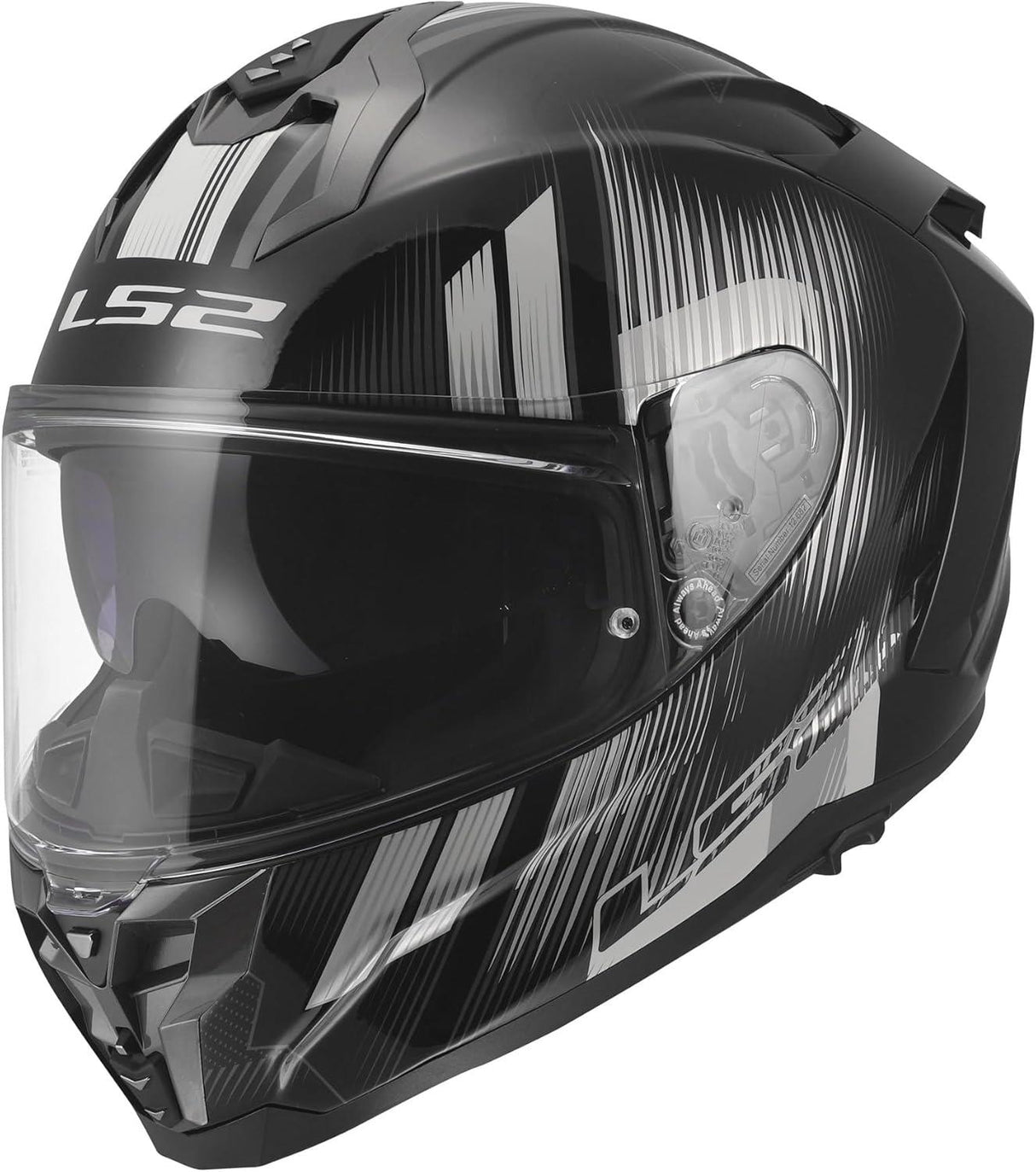 LS2 Challenger II Nitro Gloss Black Gray Black