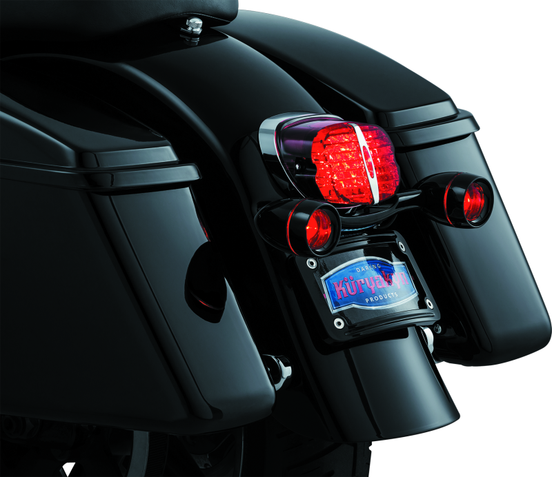 Kuryakyn Bullet Light Rear Turn Signal Bar Gloss Black - Cycle City Outdoors