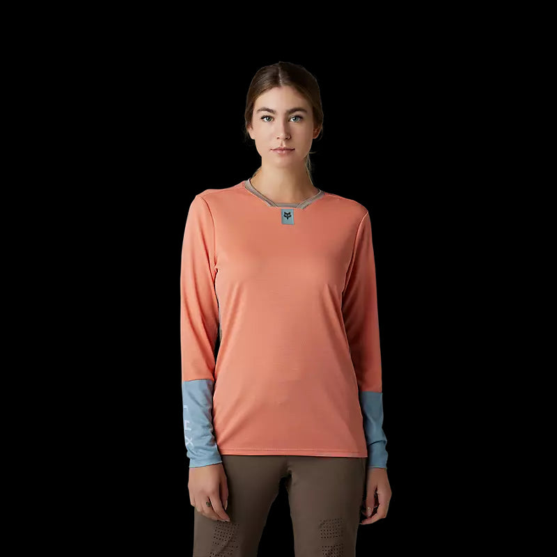 Fox Racing - Womens Defend Long Sleeve Jersey - Salmon - S