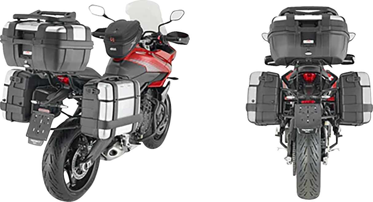 GIVI Pannier Holder - Side Case Hardware - Black/Silver PLO6421MK