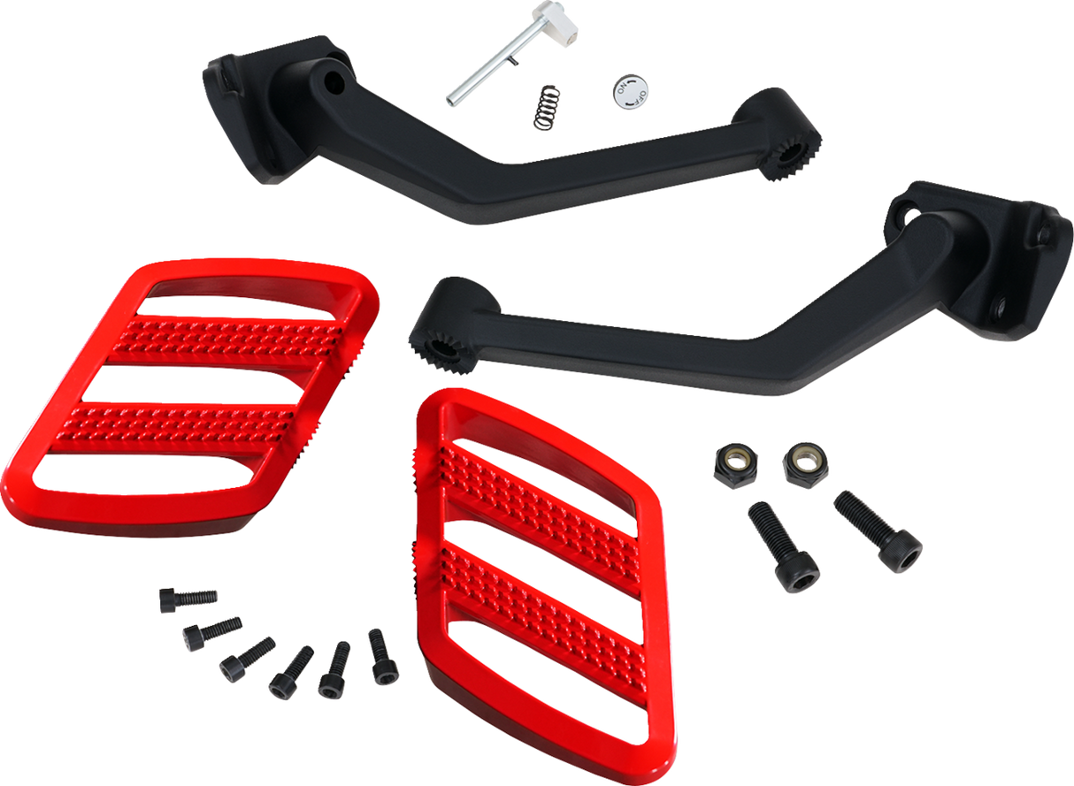 SHOW CHROME Combat Boards - Passenger - Red - Ryker '19-'24 41-428RD