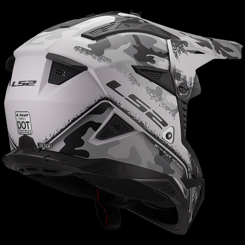 LS2 - Gate II Carbine Motocross Helmet Tonal Gray Black