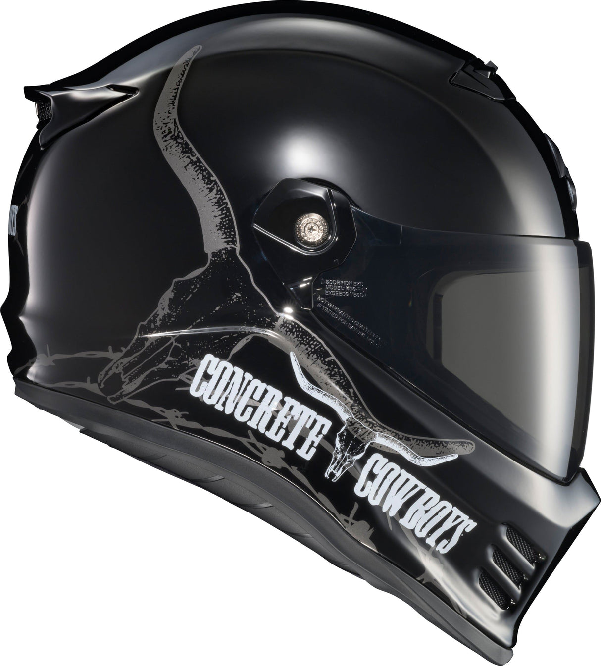 Scorpion Covert FX Full Face Helmet Concrete Cowboys Gloss Blk