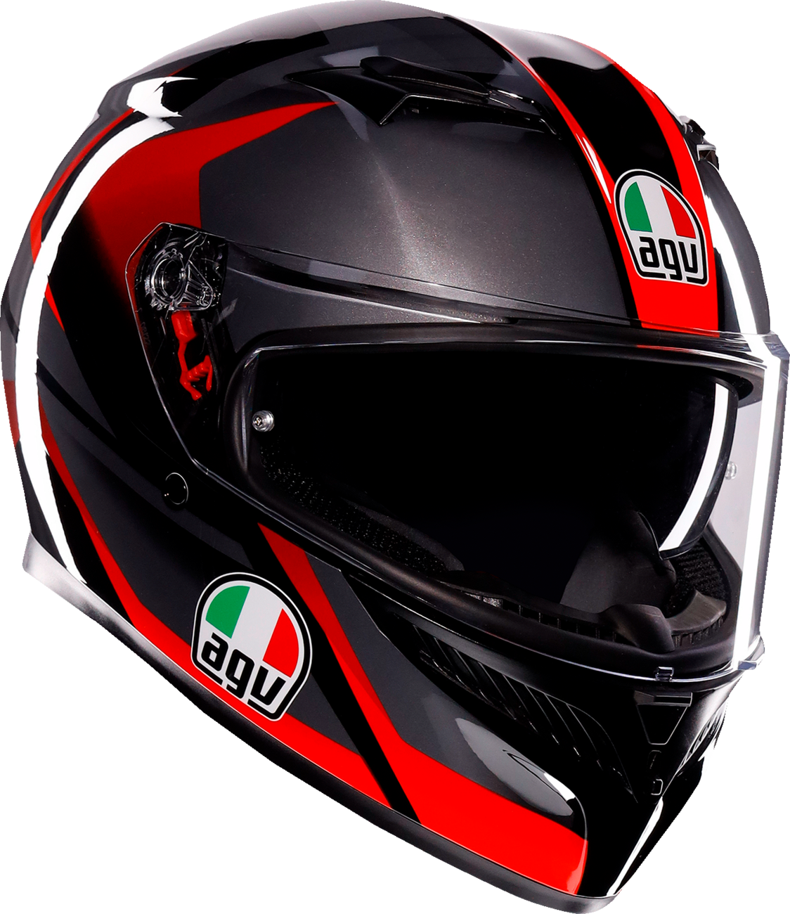 AGV K3 Helmet - Striga - Black/Gray/Red - Medium 2118381004-018-M