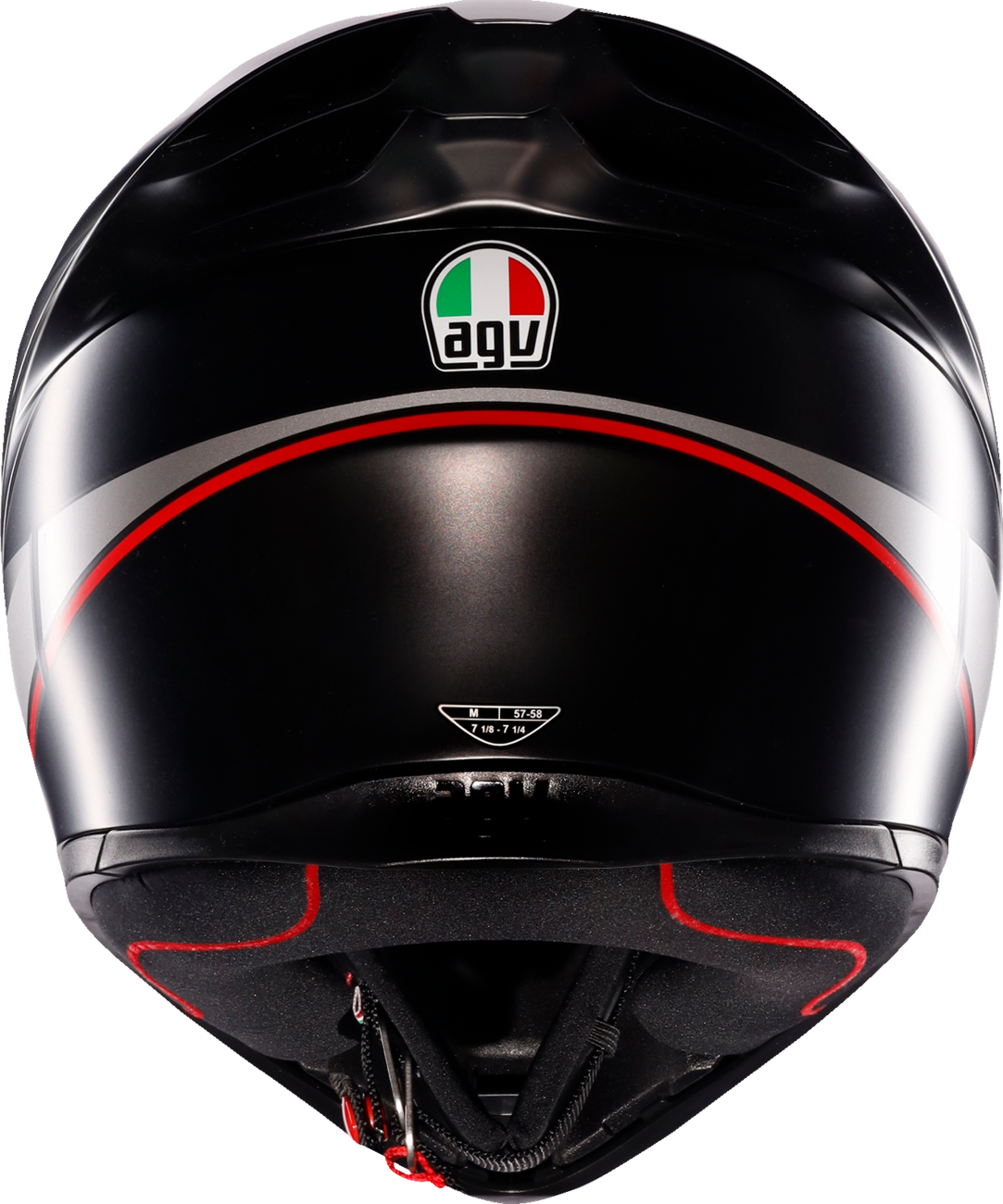 AGV K1 S Helmet - Lap - Matte Black/Gray/Red - 2XL 2118394003-034-XXL