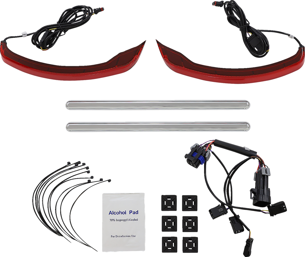 CUSTOM DYNAMICS Saddlebag Lights - Low Profile - Red Lens - Indian CD-IND-SPR-V2-R