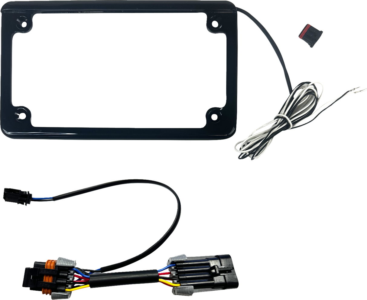 CUSTOM DYNAMICS Lighted License Plate Frame - Gloss Black - RZR CD-LPF-RZR3