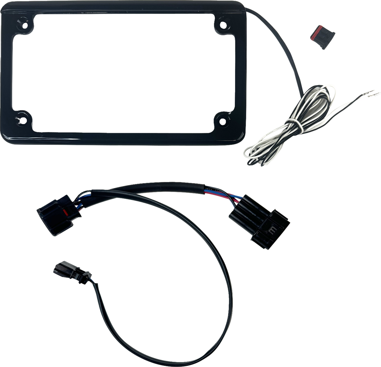 CUSTOM DYNAMICS Lighted License Plate Frame - Gloss Black - Talon CD-LPF-TAL22