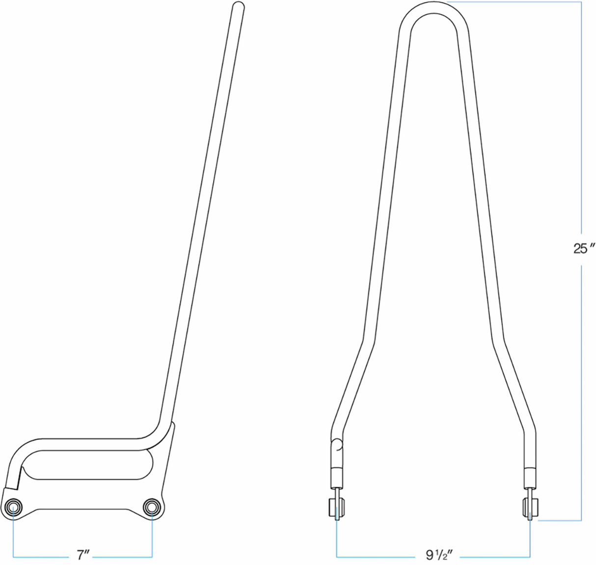 BILTWELL EXFIL Sissy Bar - Softail - Chrome 5003-504