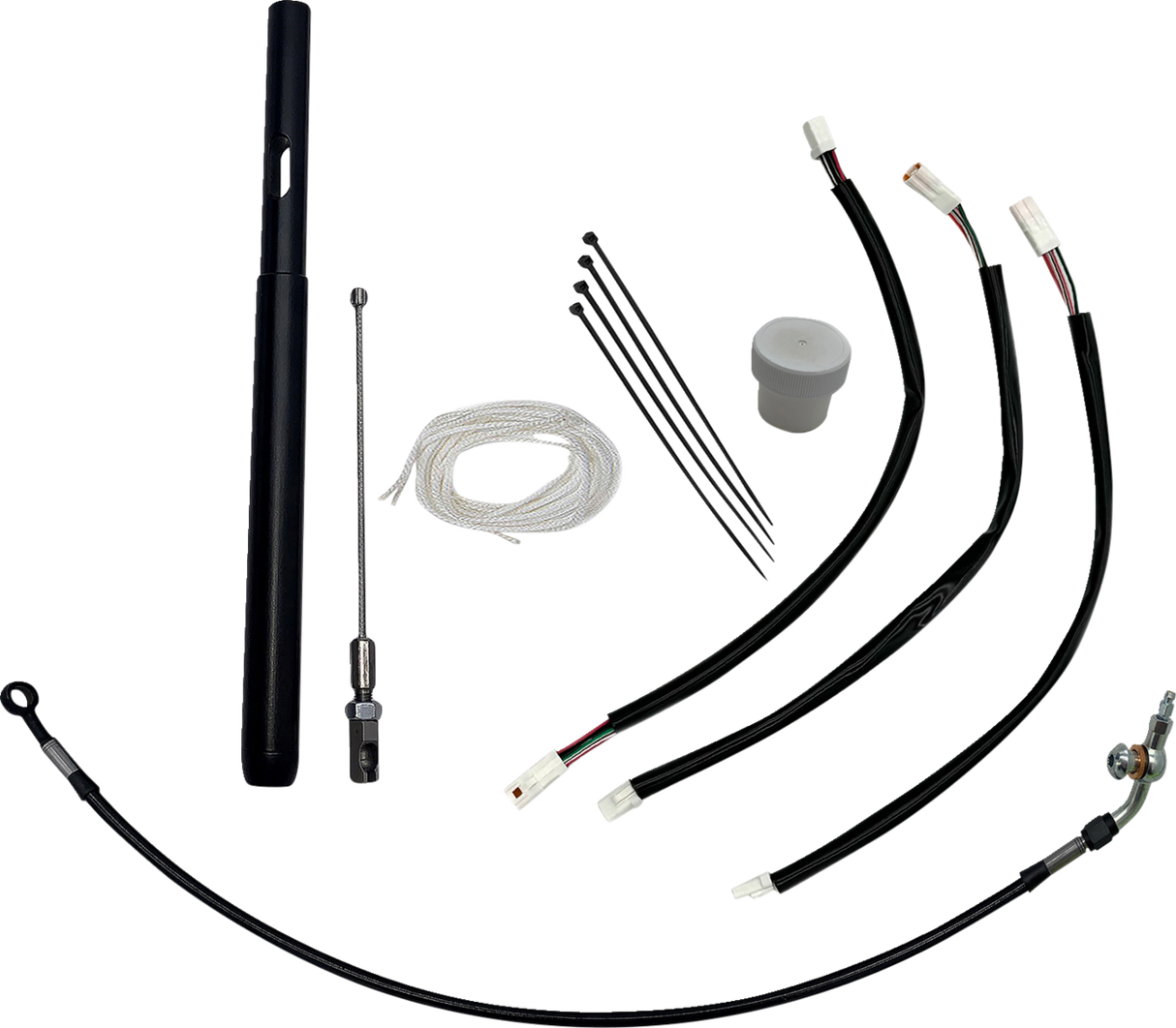 FAT BAGGERS INC. Handlebar Clutch Cable Extension - +4" - Black 139914-B