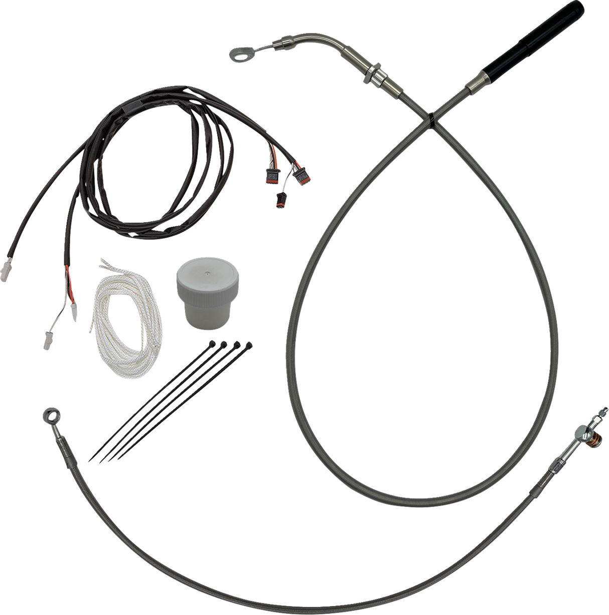 FAT BAGGERS INC. EZ Install Kit - +4" - FLHT, FLHX - Braided 119012