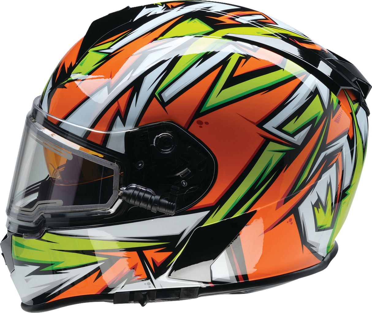 Z1R Warrant Helmet - Neuron - Orange/Green - Medium 0101-17225