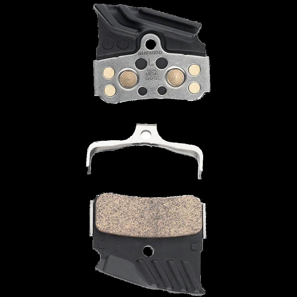 Shimano N04C-MF Disc Brake Pads and Springs - Metal Compound, Finned Alloy and Stainless Steel Back Plate, One Pair