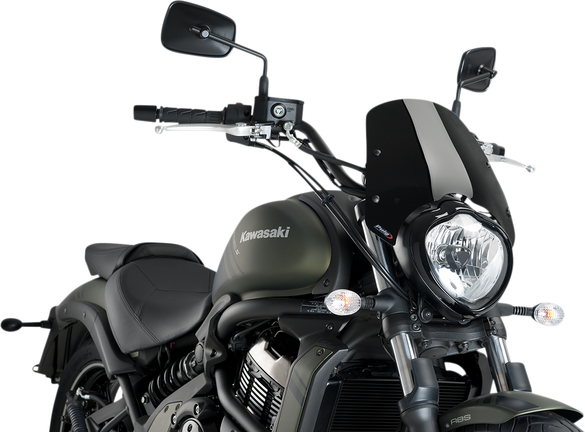 Puig Hi-Tech Parts 3175N New Generation Windscreen - 12-1/4" - Black - Vulcan | Street