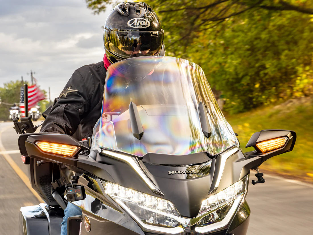 Goldstrike Strike Windshield Trim Black App to Honda Gold Wing