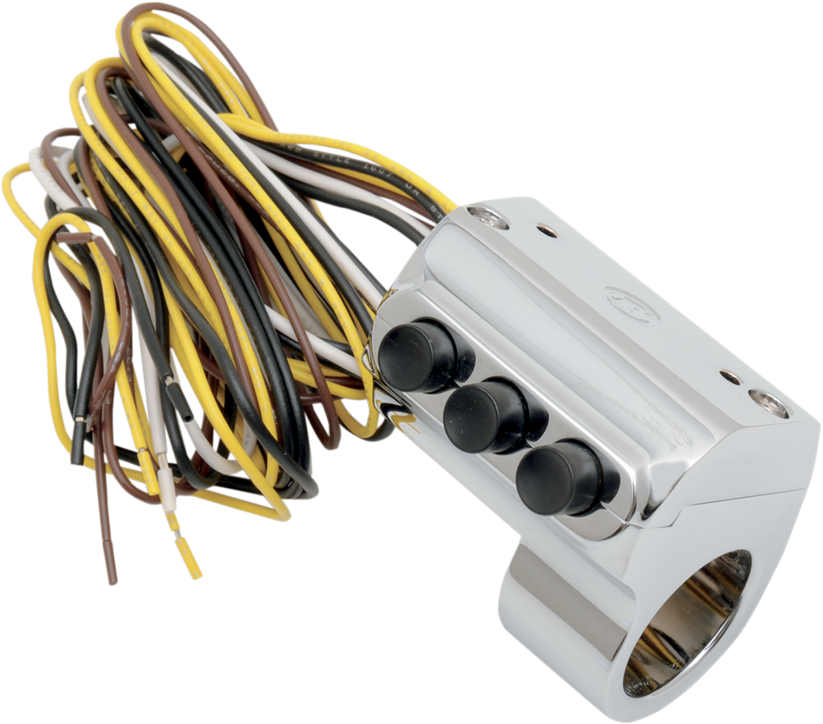 PERFORMANCE MACHINE (PM) Contour Billet Handlebar Switch - Left Side - Three Button - Cable Clutch - Chrome 0062-2035-CH