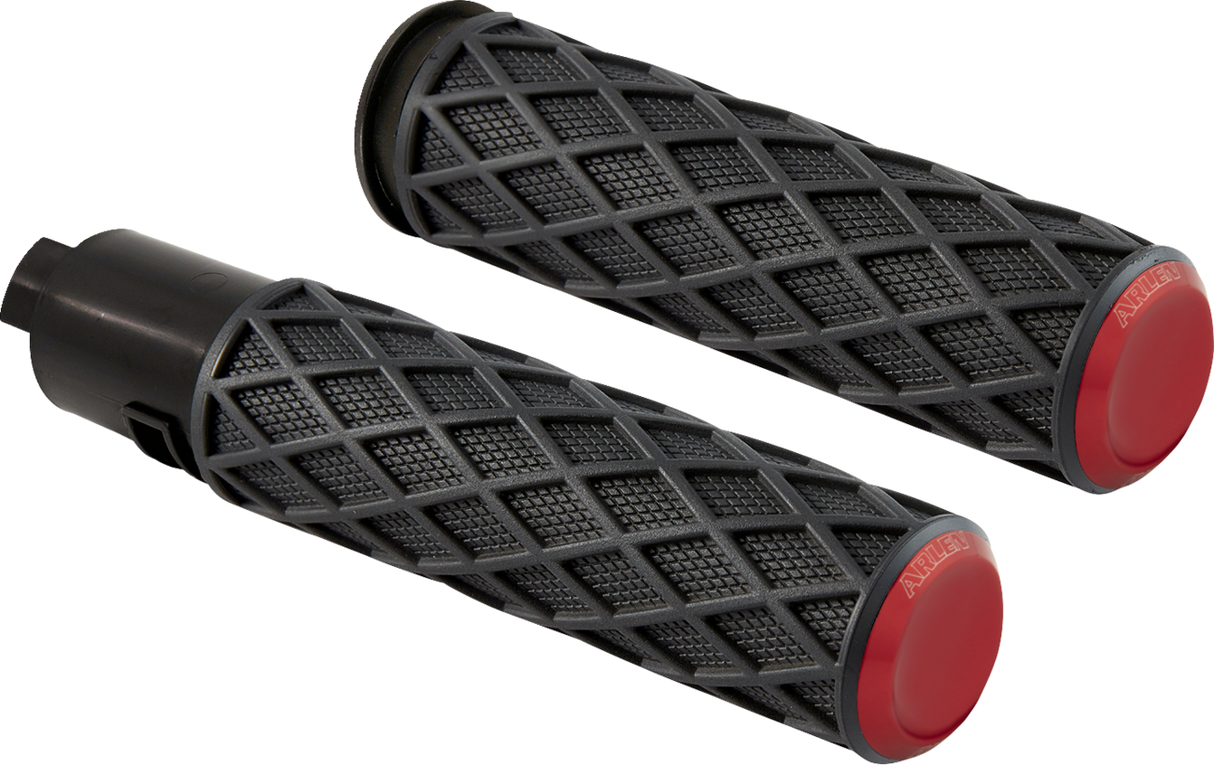 ARLEN NESS Grips - Diamond - TBW - Red 500-061