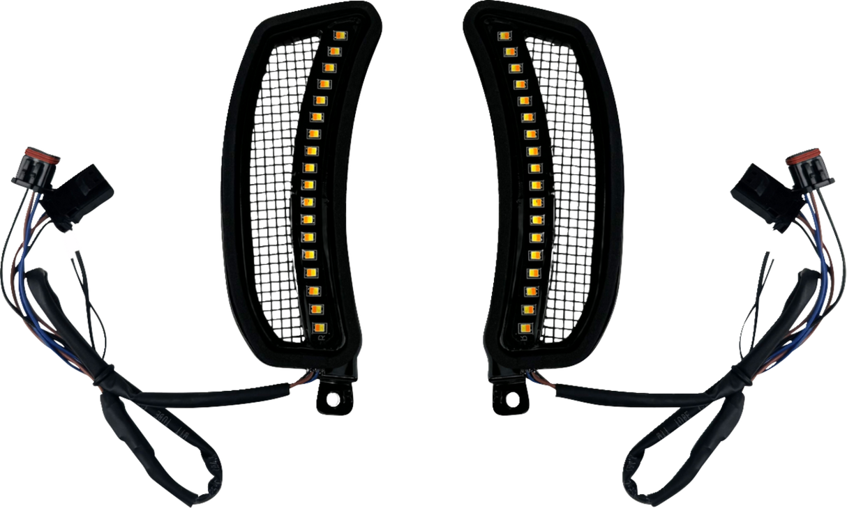 CUSTOM DYNAMICS Fairing Vent Light - Amber/White CD-LRST-VENT-B