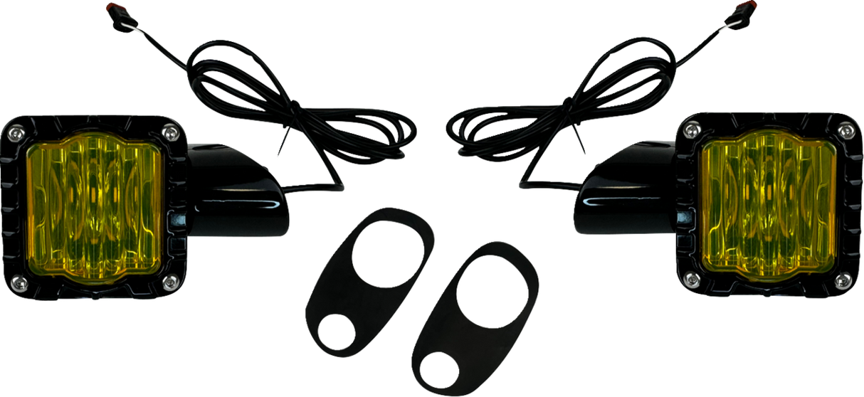 CUSTOM DYNAMICS LED Turn Signals - Black -Yellow Lens - Road Glide SD-RG-FT-YB