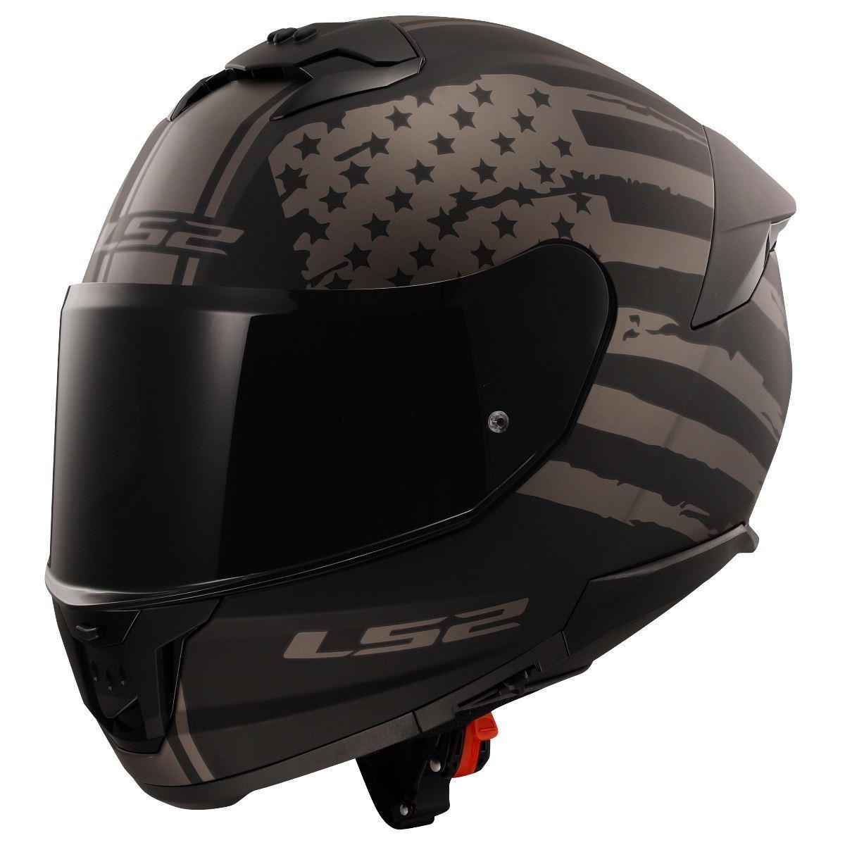 LS2 Stream II Full Face Street Helmet | America | Matte Gray/Black | XS–3XL | 808-1131