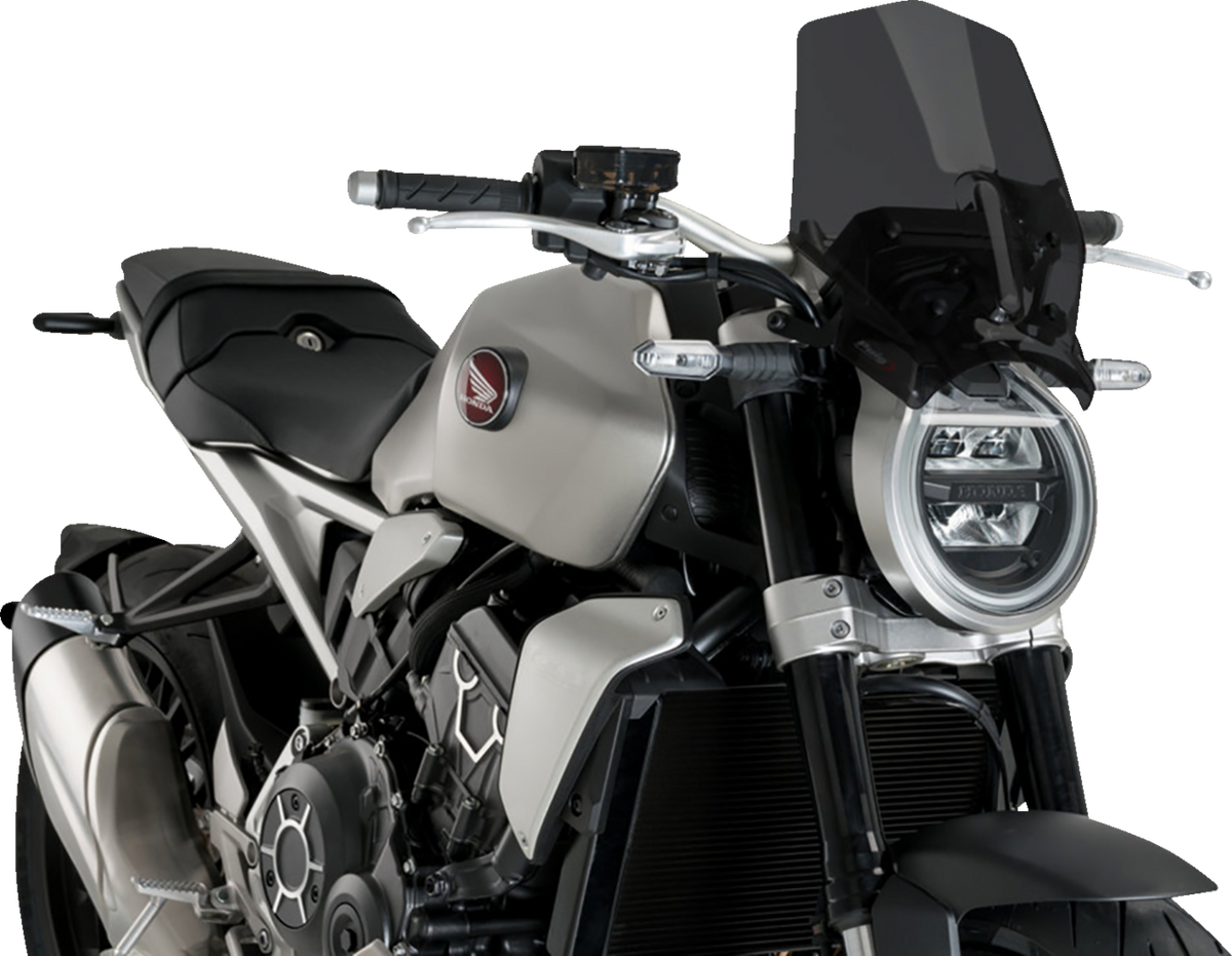 Puig Hi-Tech Parts 20862F New Generation Sport Windshield - 13-1/2" - Dark Smoke - CB1000R | Street
