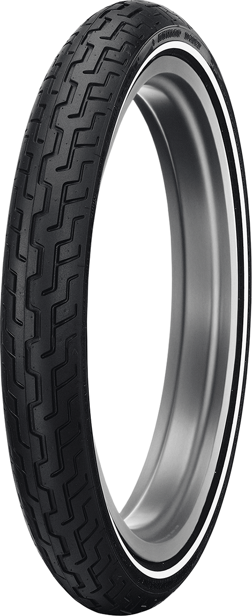 DUNLOP Tire - D402 - Front - MH90-21 - Narrow Whitewall - 54H 45006206 - Cycle City Outdoors