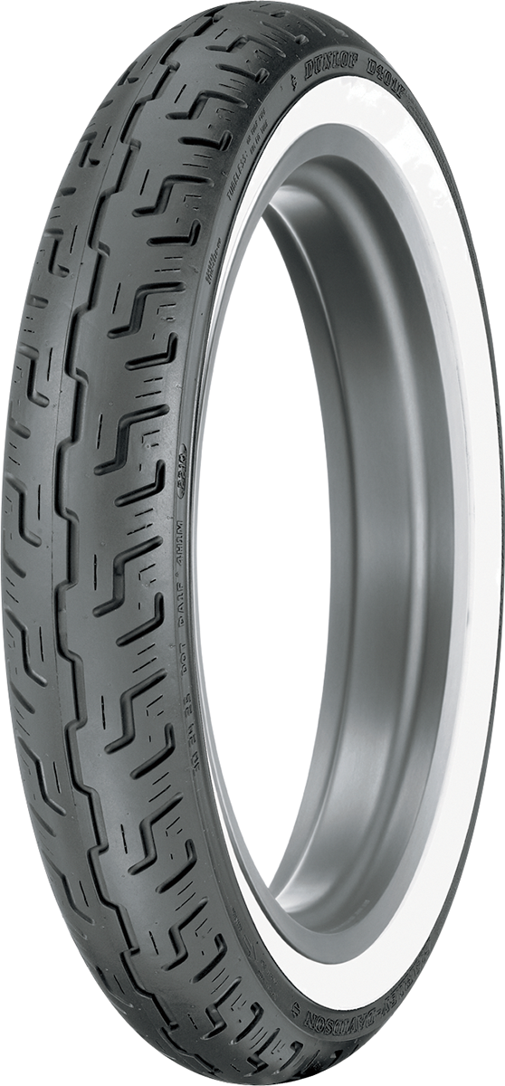 DUNLOP Tire - D401 - Front - 100/90-19 - Wide Whitewall - 57H 45064215