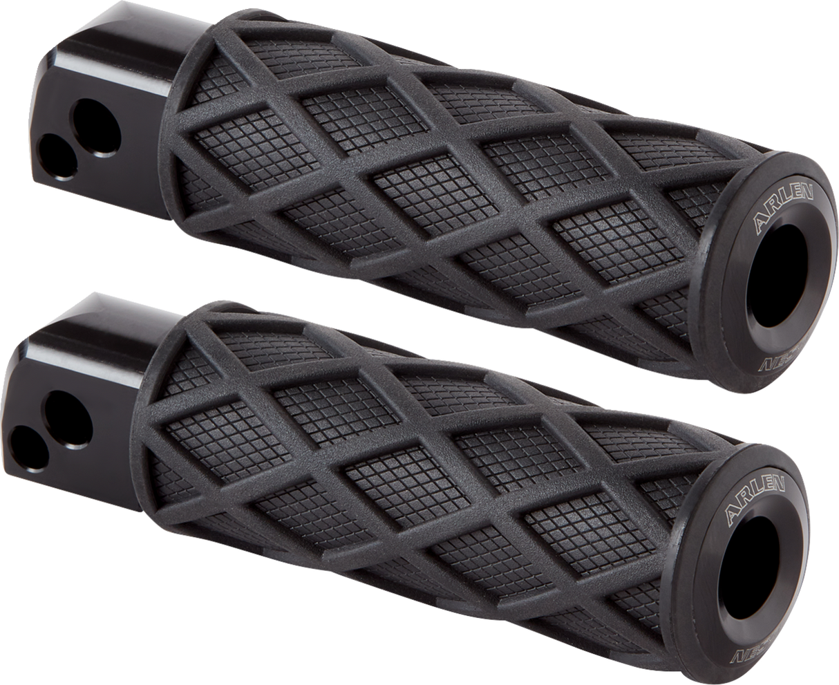 ARLEN NESS Diamond Footpegs - Passenger - Black 400-053