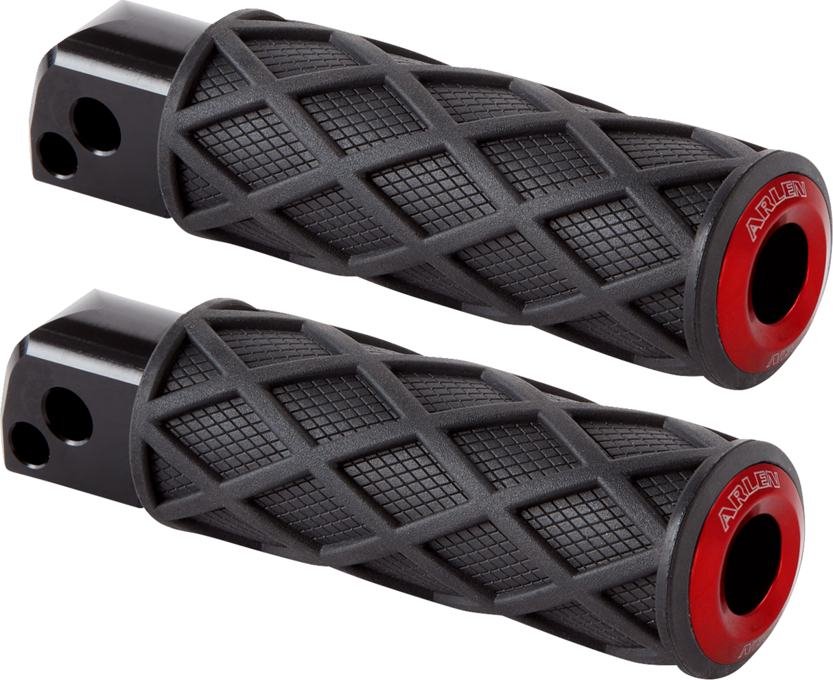 ARLEN NESS Diamond Foot Pegs - Passenger - Red 400-060