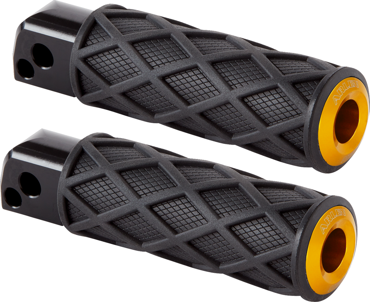 ARLEN NESS Diamond Footpegs - Passenger - Gold 400-059