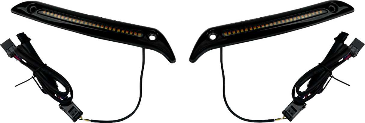 CUSTOM DYNAMICS LED Windshield Trim - Gloss Black CD-LRST-WT-B