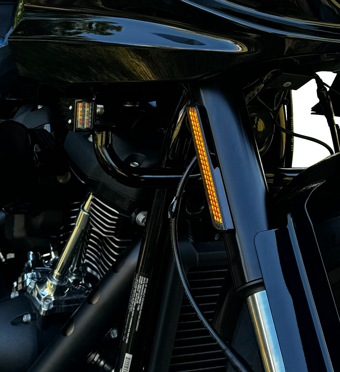 CUSTOM DYNAMICS LED Fork Reflector - Amber CD-FORK-LRST-AB