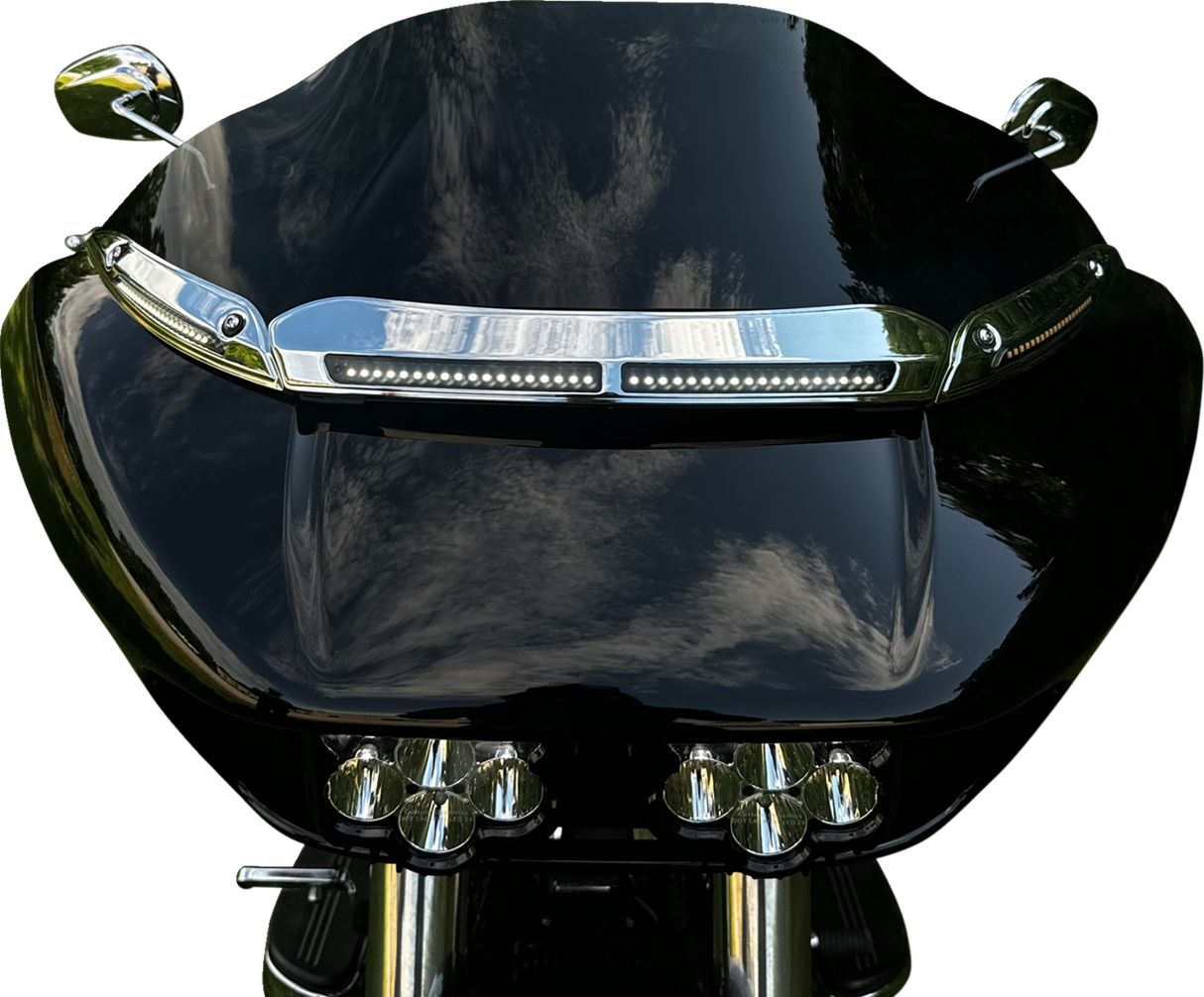 CUSTOM DYNAMICS LED Windshield Trim - Chrome CD-RG-CV-W-C