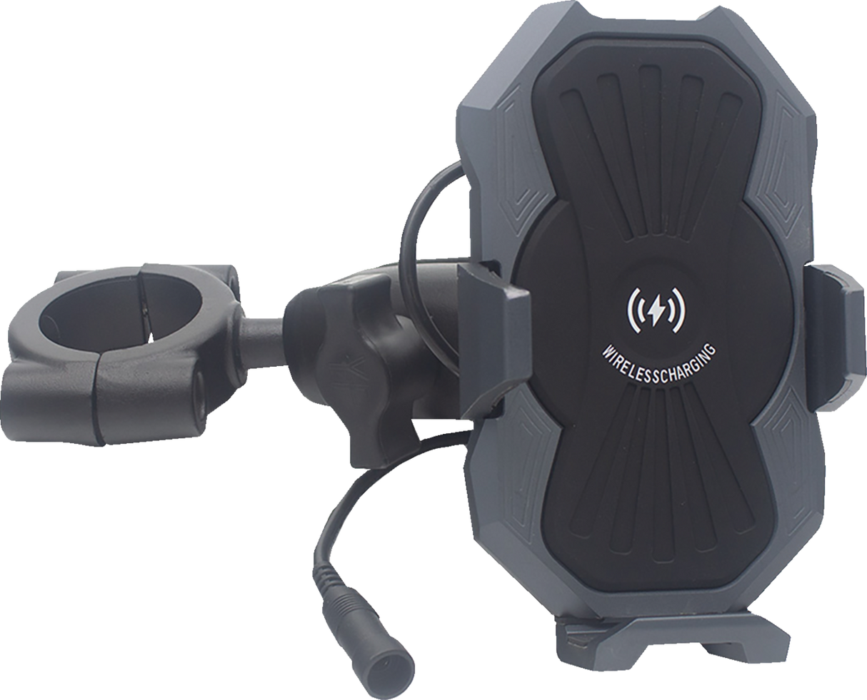 RIDEPOWER Metal Phone Holder - Inductive Charging 1-1/2" Bar Mount RPMTLINDMOUNT15