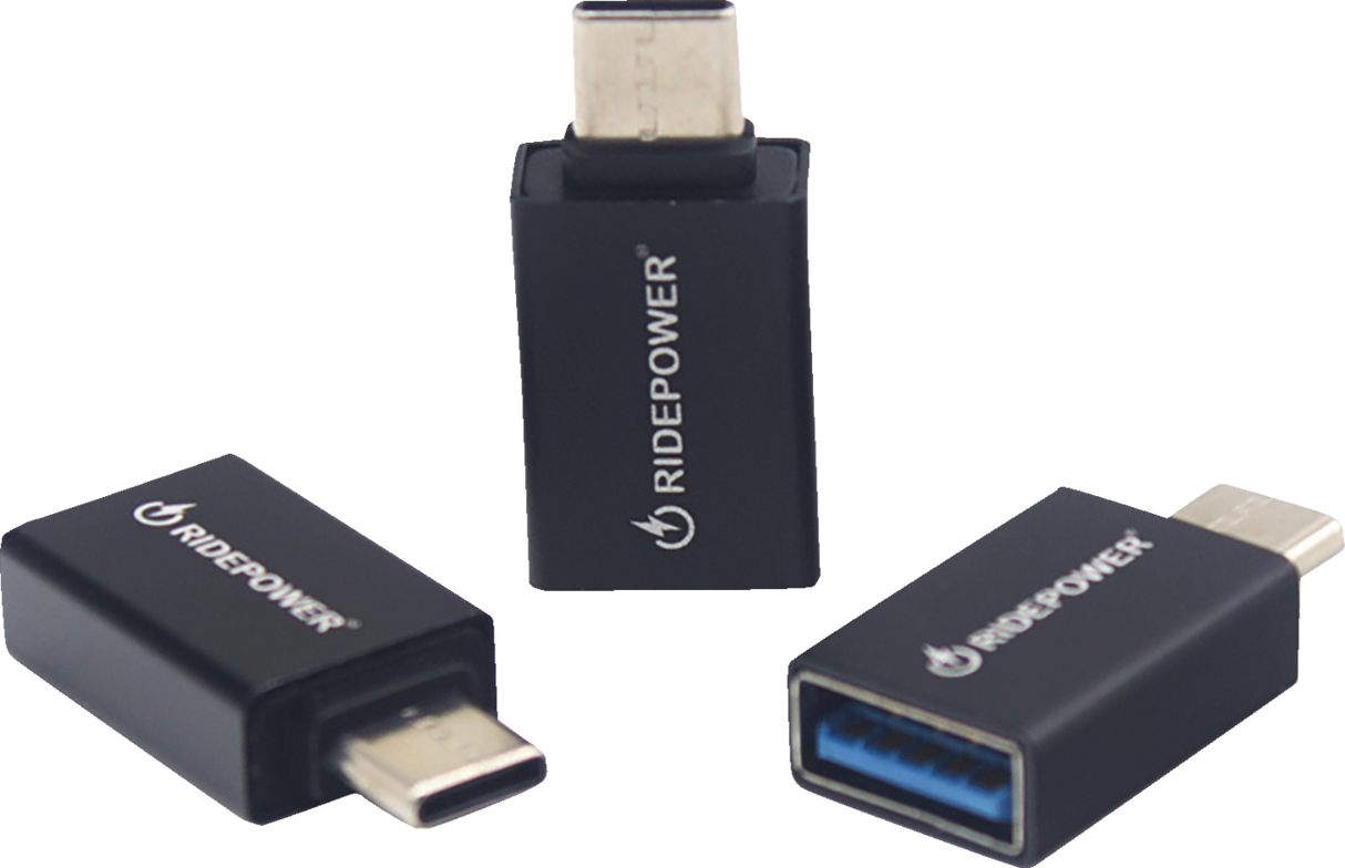 RIDEPOWER Power Adapter - Female USB to Male USB-C RPUSBCMUSBFADPT