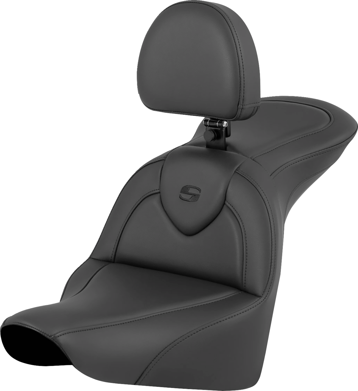 SADDLEMEN RoadSofa* Seat - Black - with Driver Backrest - FLFB/FXBR '18-'24 818-27-187BR