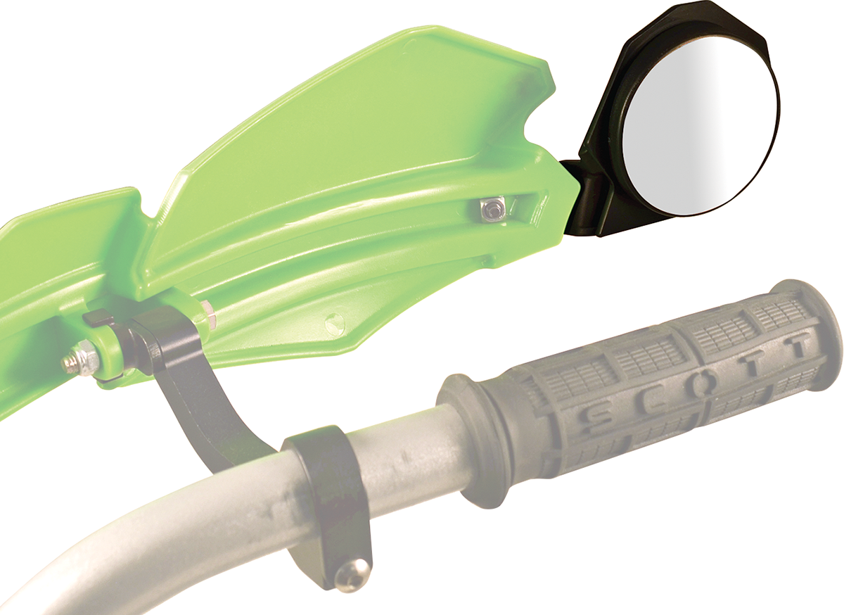 POWERMADD Mirror - Star Series - Side View - Round - Large - Black - Each 34257